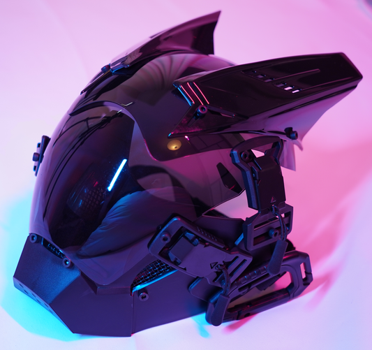 Cyberpunk styled helmet