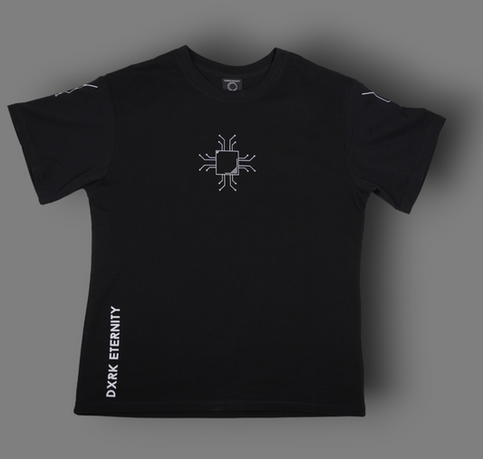 100% Cotton T-Shirt printed Dxrk Eternity logo on front an sandevistan on the back