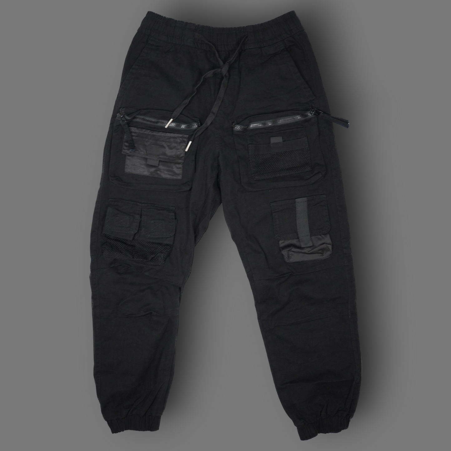 Techwear styled Pants with 4 pockets, 2 with zippers 2 normal